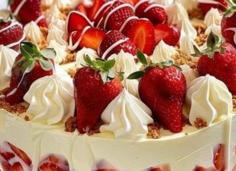 White Chocolate Strawberry Cheesecake