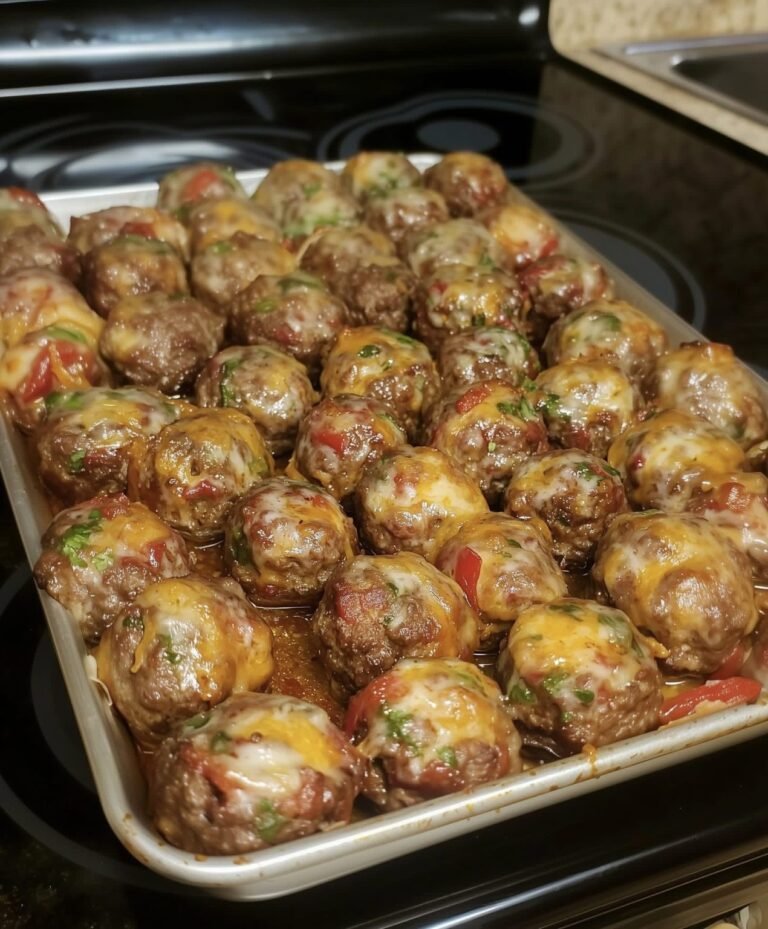 Ultimate Baked Cheesy Meatballs