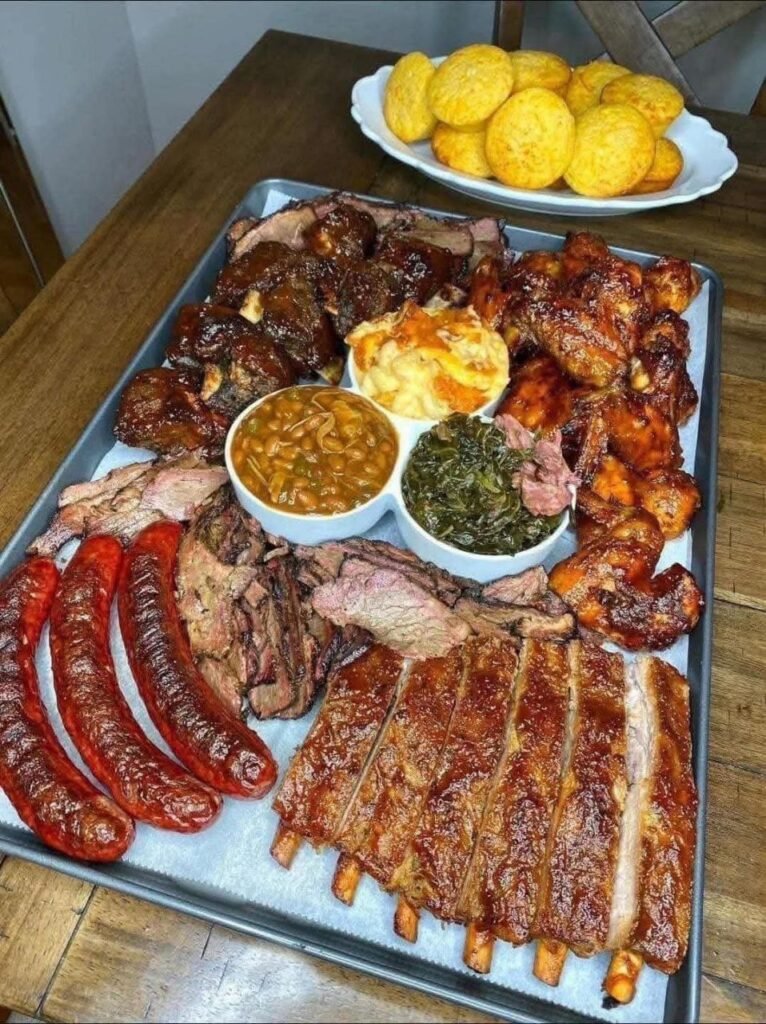🔥 Ultimate BBQ Meat Platter with Sides – Southern-Style Feast